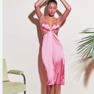 NWT Fleur du Mal pink silk dress